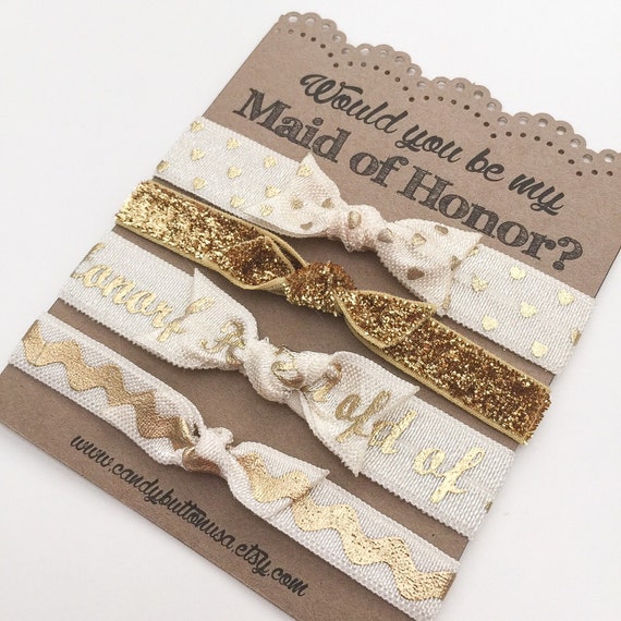 Hair Ties Favor Bridesmaid Hair Ties Bridal Shower Gift