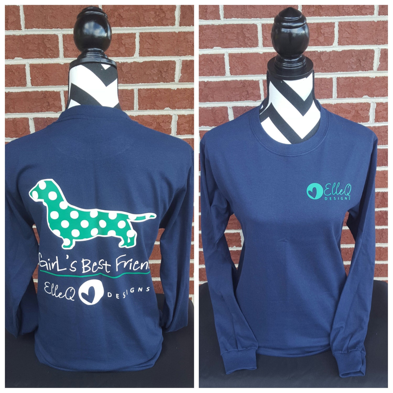 Girl's Best Friend Long Sleeve Shirt Dachshund. Dog