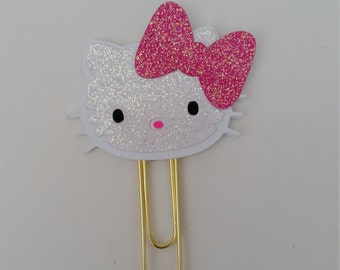 Kitty planner clip, Kitty, Planner clip, Planner, Paper clip, Journal, Stationery
