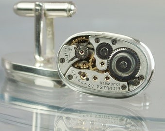 Watch Movement Vintage Elgin Cufflinks
