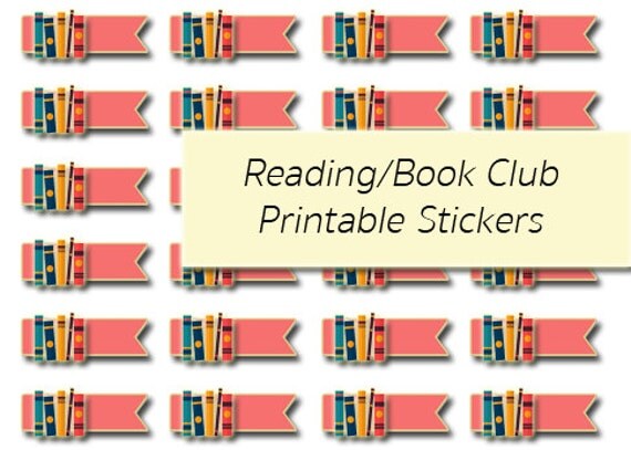 reading planner stickers printable reading book club