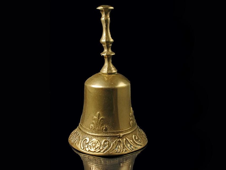Brass Hand Bell with Clapper