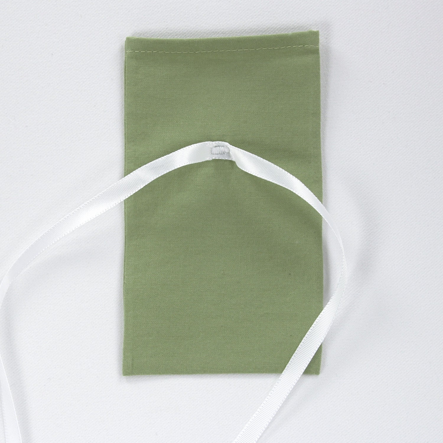 Empty sachet bag green sachet with ribbon by ThePaisleyTable