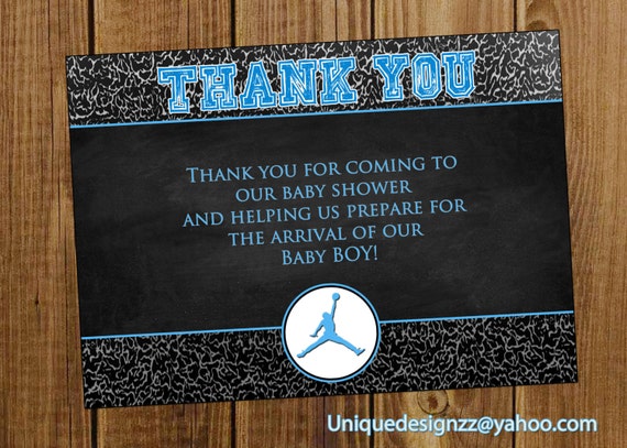 Michael Jordan Baby Shower Thank You Cards by UniqueDesignzzz