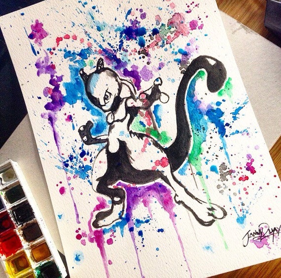 Pokemon Mewtwo Painting