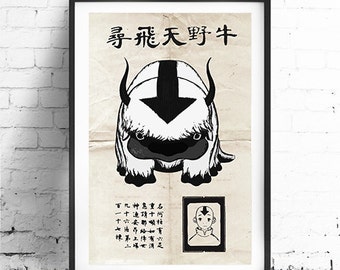 AVATAR The Last Airbender Lost APPA - Inspired Minimalist Movie Poster Print 13 x 19"