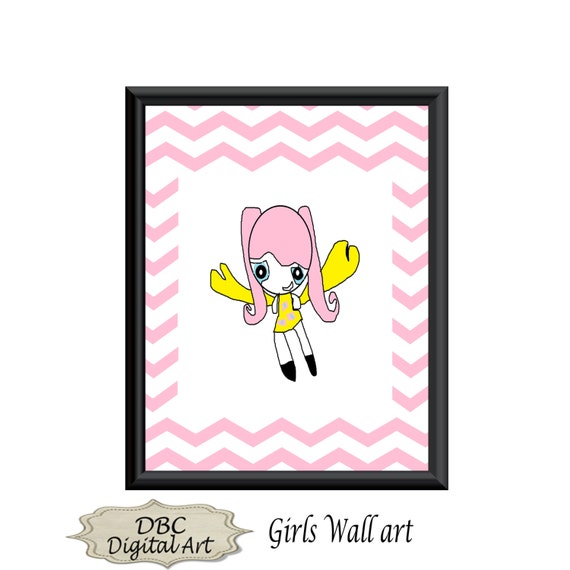 Items similar to Girls wall art, nursery art, chevron wall art