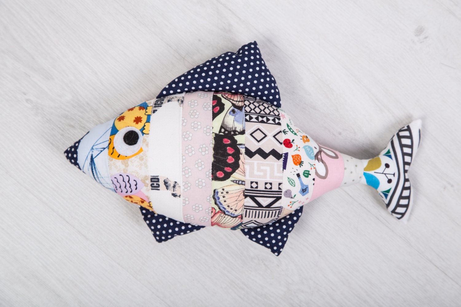 Stuffed fish. Decorative pillow fish multicolor by Teepeetoshka