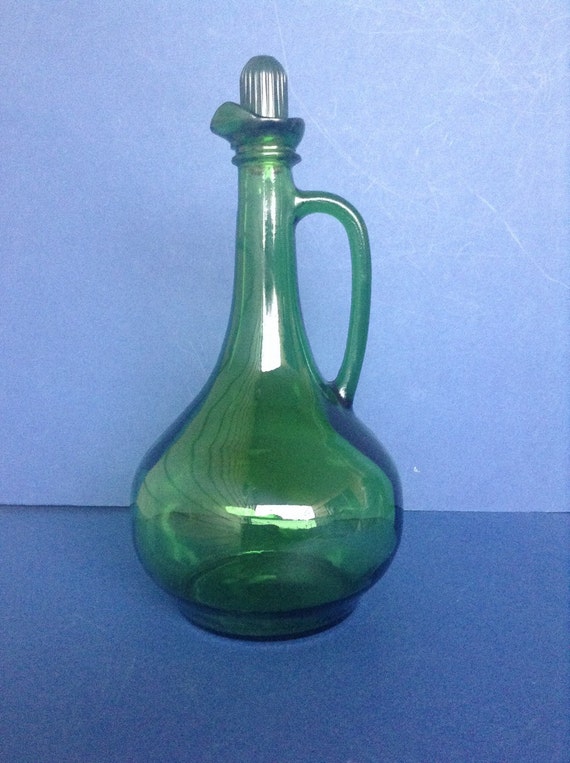 Vintage Emerald Green Wine Decanter With by BentleyUpcycleShed