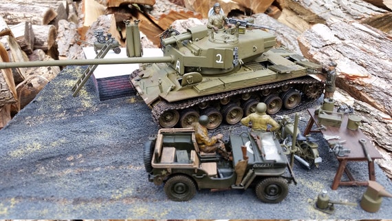 Super Pershing WWII Tank Diorama by GoatHaute on Etsy