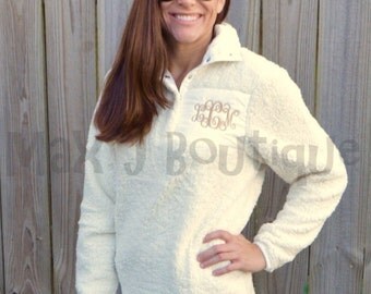 IN STOCK! Monogrammed Sherpa Pullover - Personalized Fleece Sherpa Pullover - Monogrammed Pullover