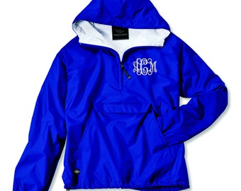 Monogram Pullover Jacket. Monogrammed Jacket. Monogram Pull Over. Classic Solid Pullover. Charles River Pullover. Personalized. CR: 9905