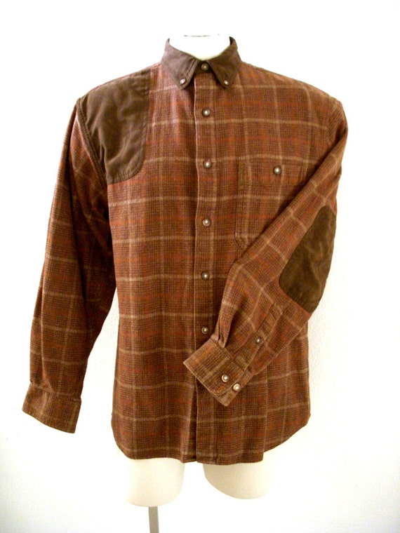 plaid shirt elbow patches