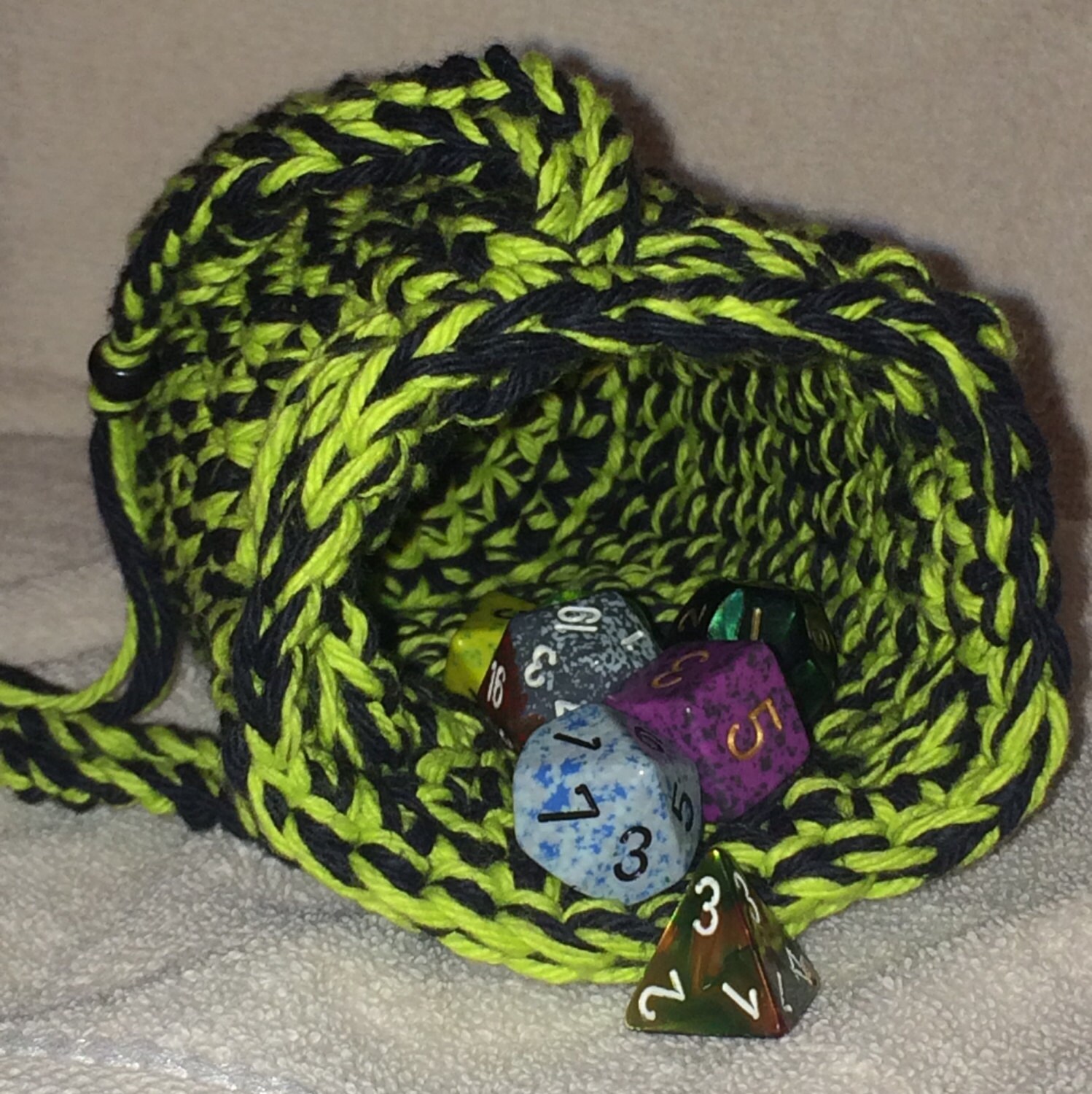 Crochet Dice Bag Gamer Bag Dungeons & Dragons by MamaShawns