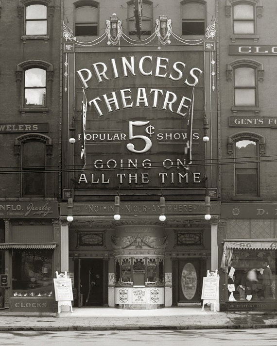 The Princess Theatre 1910. Vintage Photo Digital Download.