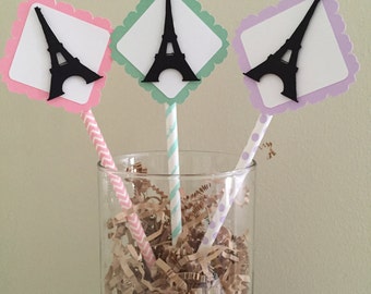 Eiffel tower straws | Etsy