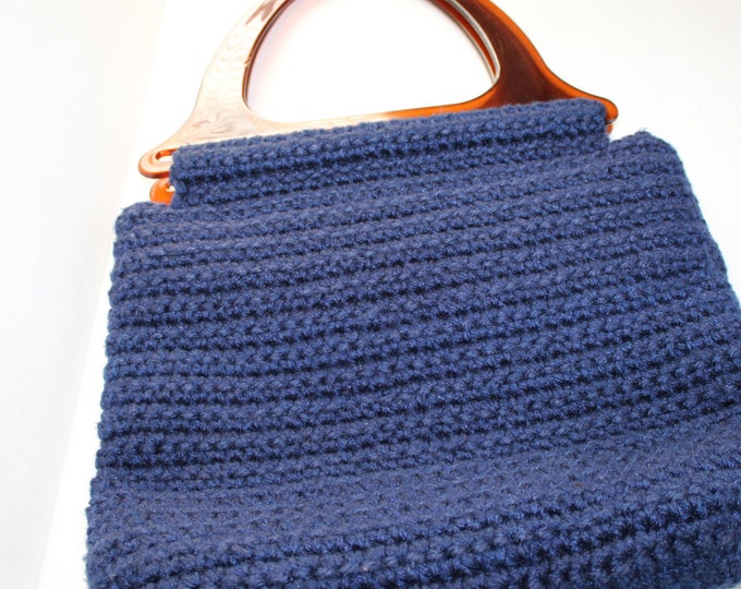 Tote Bag With Handles Navy Blue