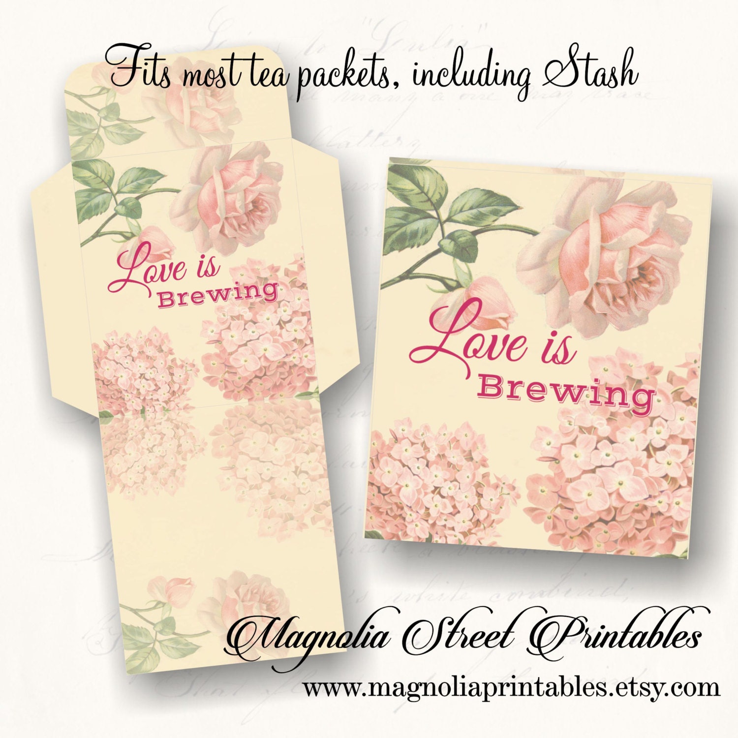 Tea Bag Covers Printable Tea Bag Envelopes Love Is Brewing