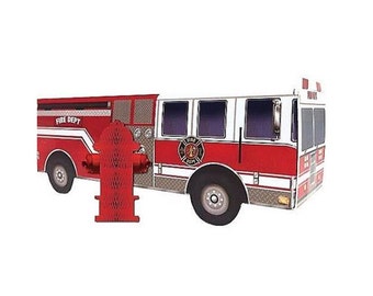 Fire Truck Centerpiece With Hydrant Fire Truck Centerpiece With Hydrant