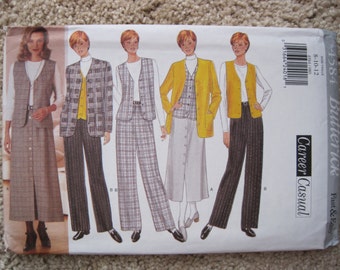 UNCUT Misses / Misses Petite Jacket, Vest, Skirt and Pants - Butterick Pattern 4584
