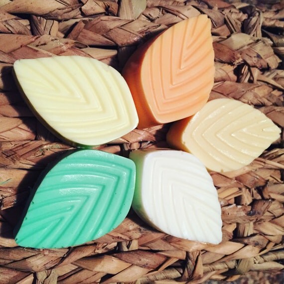 Small Leaf Shaped Soaps Quantity of 12 Leaf Soap by JunebugSoapCo