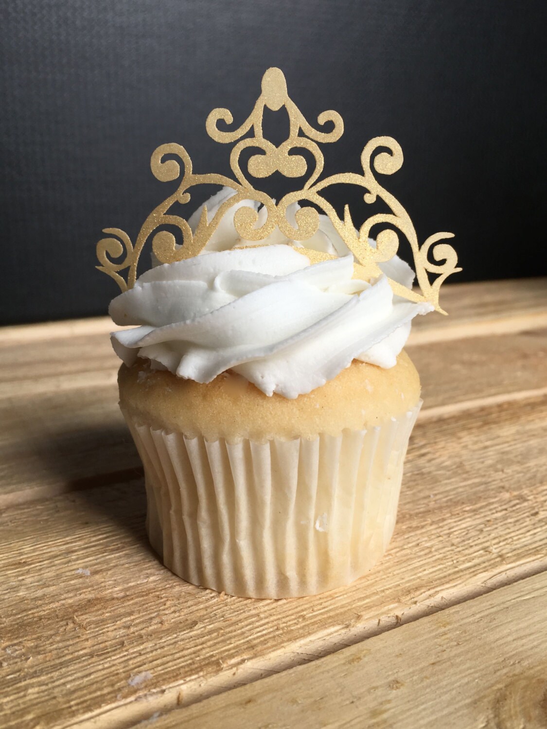 Princess Party Tiara Crown Edible Paper Cupcake Toppers