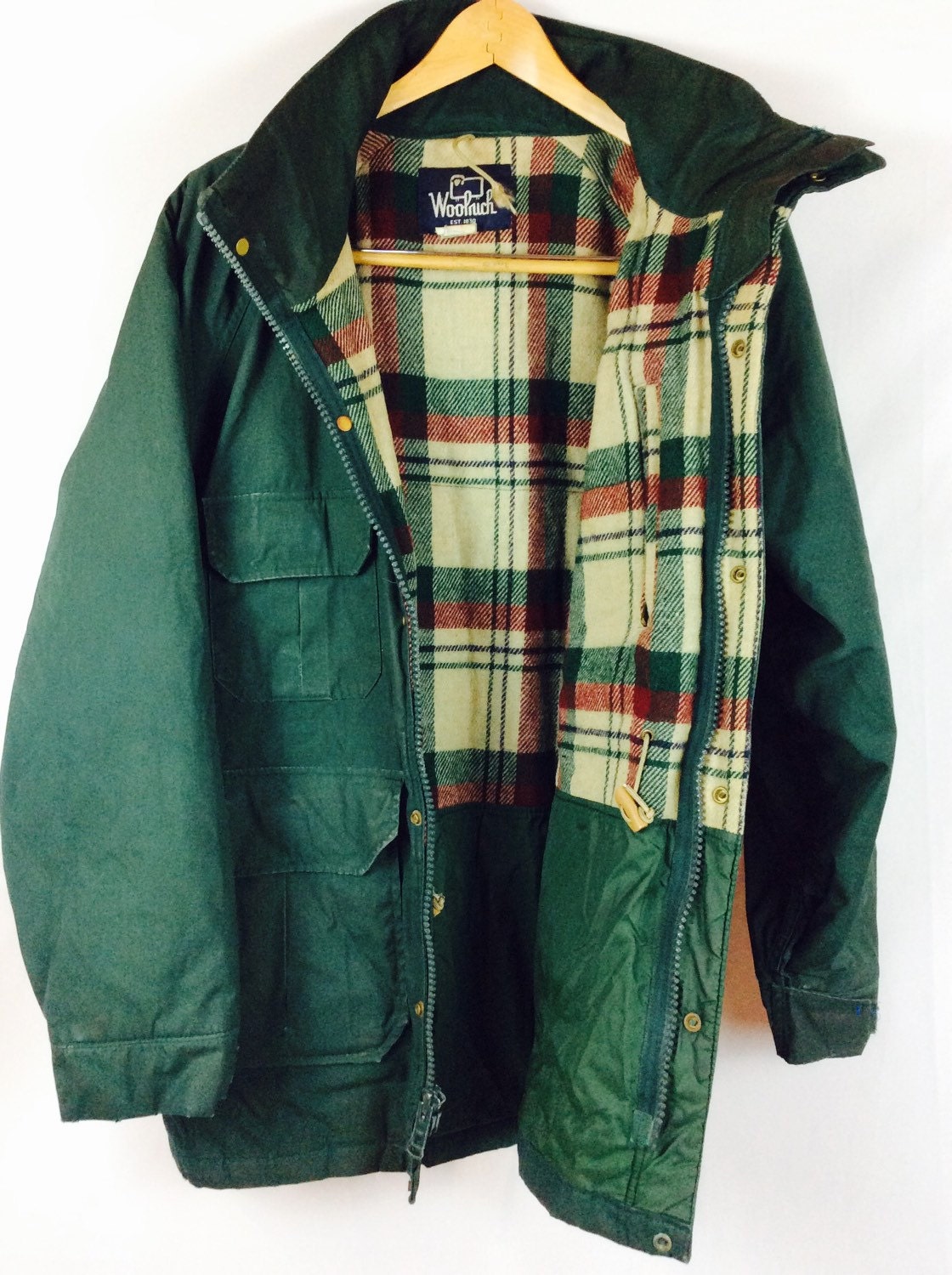 Mens woolrich coat vintage woolrich coat green woolrich coat