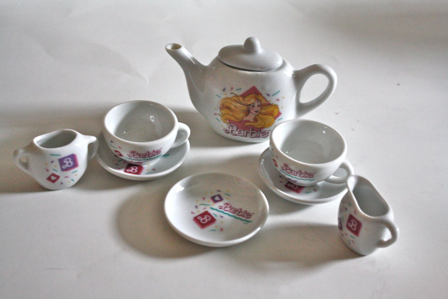 barbie plastic tea set