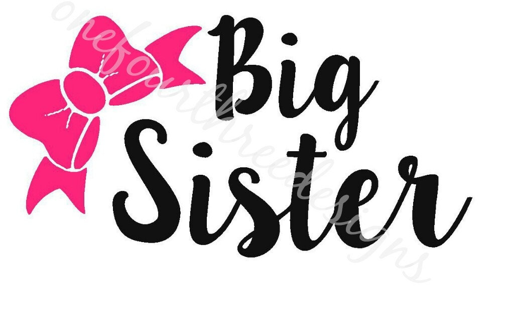 Download Big Sister SVG and JPEG Instant Download File for Silhouette