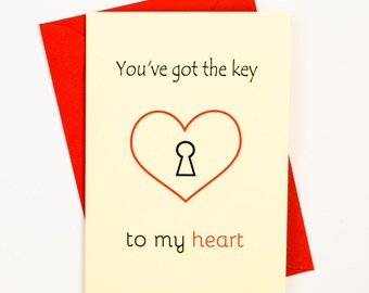 Inspirational 100 Key To My Heart Anniversary Card