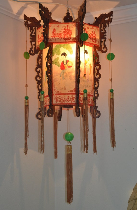 Vintage Chinese Lantern // Bohemian Decor // Asian // Lighting