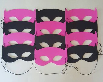 BATMAN MASKS - Batgirl Masks - 1.25 each for 10 or more Assembled Super Hero Masks -Use as Favor or Craft - Batman Party, Batgirl