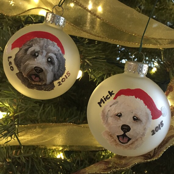 Custom Dog Ornament 2.75 Hand Painted Made by CreativeInCleveland
