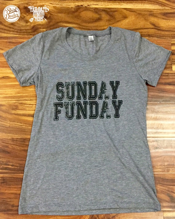 SUNDAY FUNDAY-Ladies' T Shirt-Jersey Racerback by TheShirtDealer