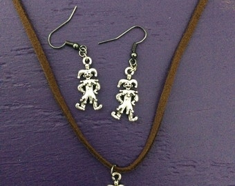 Jester Necklace and Earring Set, Joker, Clown, Jewelry Set.