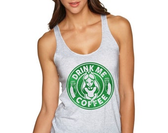 Alice Coffee Glitter Shirt - Alice in Wonderland Disney Shirt - Glitter Shirt