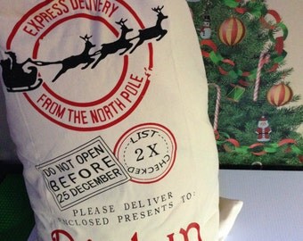 Personalized Santa Sack, Santa Sack, Santa Sack with Name, Christmas Gift Sack, Christmas, Christmas Gift