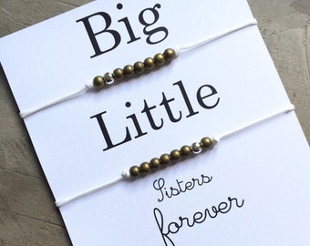 Big little sorority, big little gift, big little bracelet, Bracelet set, big and little sorority, sorority gifts, big little, big sister A14