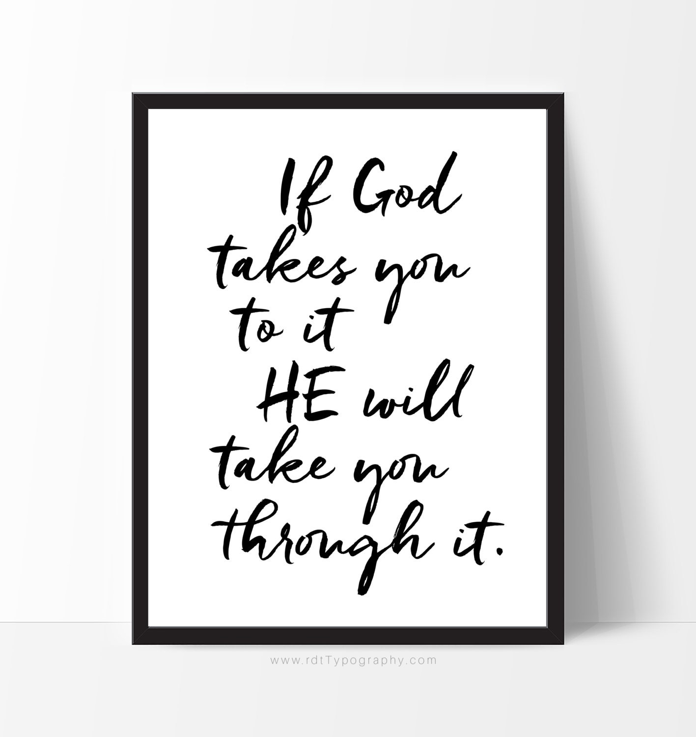 Christian Wall Art Motivational Print Inspirational Quote If
