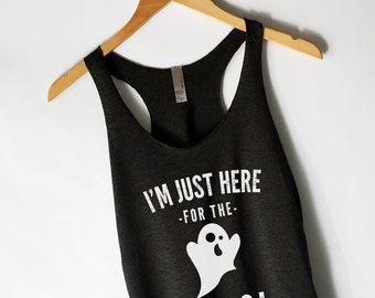 Halloween I'm Just Here for the Boos Tacos Tank Top for Women - Funny Halloween Shirts - Halloween Party Shirts - Popular Tanks for Women