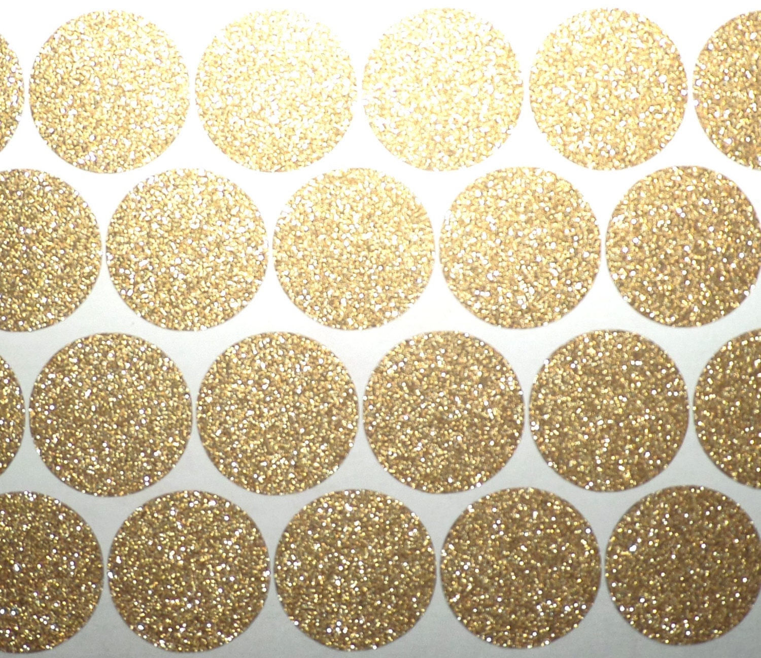 80 Gold Glitter polka dots stickers gold glitter Christmas