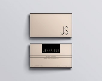 Modern business card design / Modern business card template ( pastel color ) / Printable business card ( minimal design )