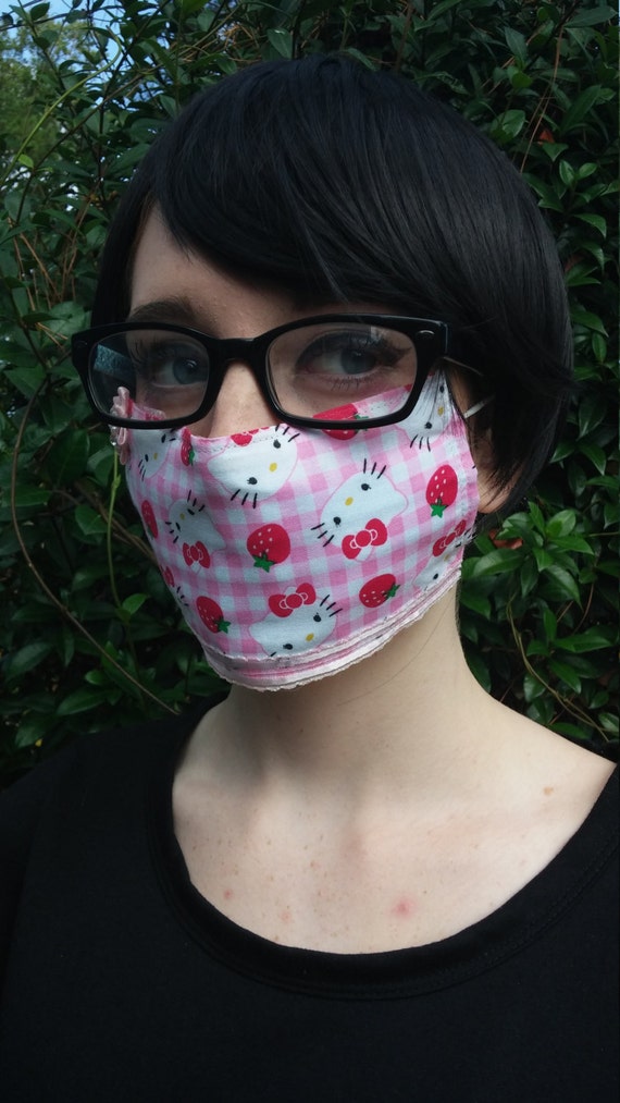  Hello  Kitty  Designer Face Mask  Sakura by AkumaRam on Etsy