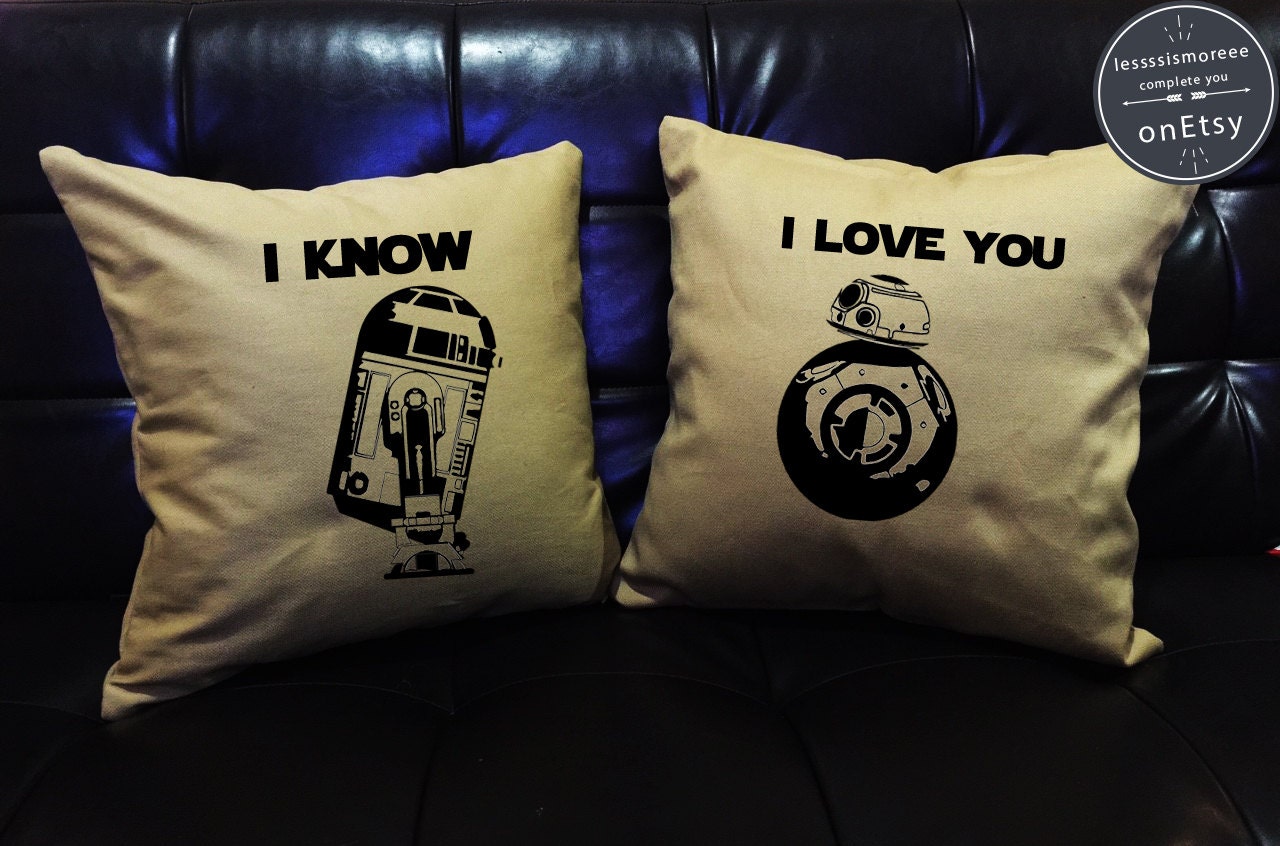 SALE I love you I know Star Wars Pillow Cover SetBB8