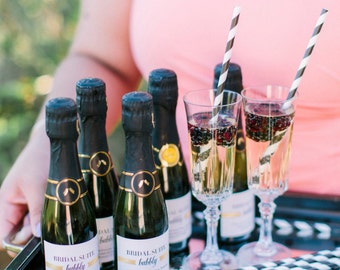 Custom Mini Champagne Bottle Label for Bachelorette Party, Bridal Shower, Bridal Suite, Baby Shower or Bachelorette Bubbly ! Custom Labels!