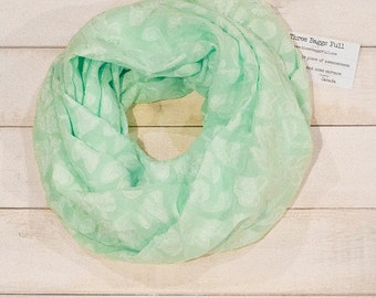 Sheer Mint Infinity Scarf, Infinity Scarf, Green Scarf, Sheer Scarf, Gauzy Scarf, Spring Scarf, Spring Accessory