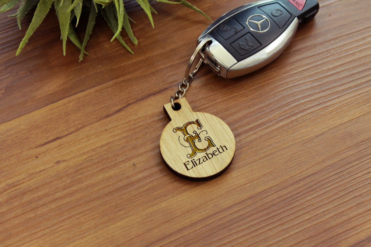 Wood Engraved Key chain Custom Wood Key chain Engraved Wood