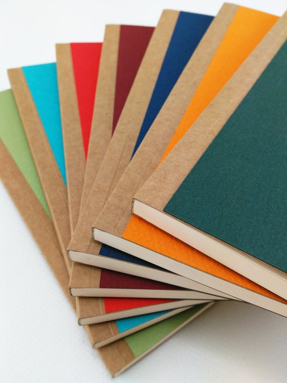 COLORFUL Journal Notebook Cute Journals Sketchbook by fodesign