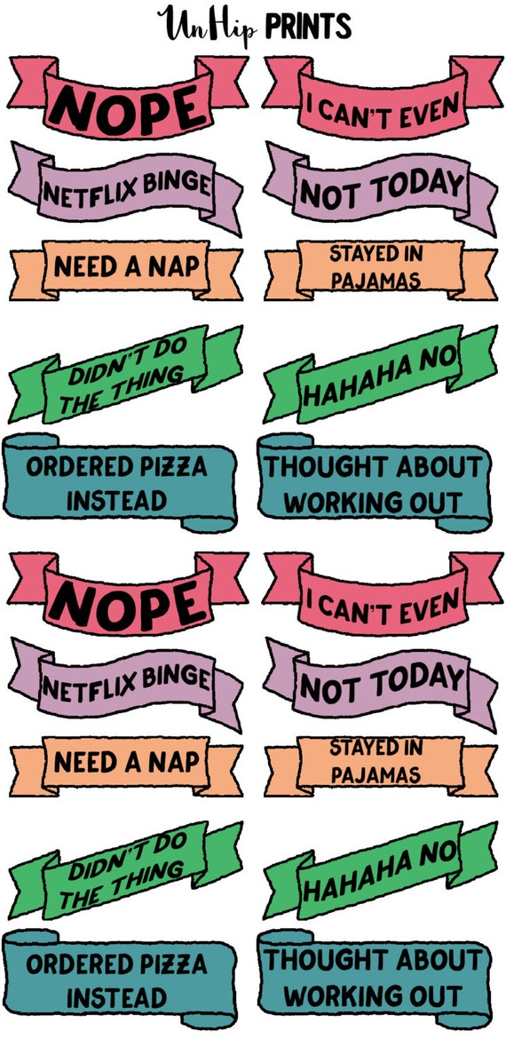 Adult Planner Stickers Motivational planner by UnHipPrints on Etsy