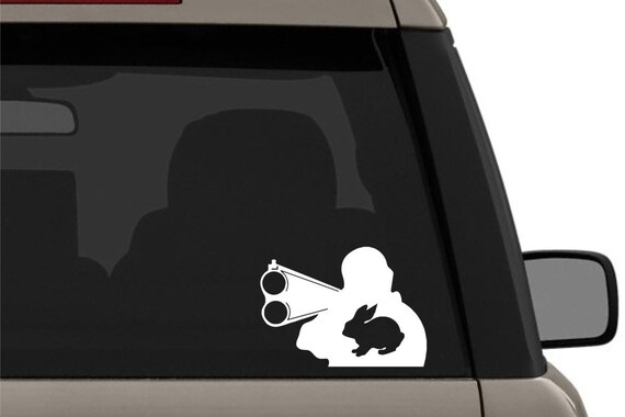 RABBIT HUNTING Vinyl Decal Graphic sticker for by CFSHIRTS on Etsy